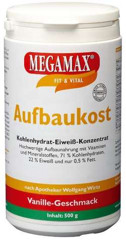 MEGAMAX Aufbaukost Vanille Pulver oder versch. Geschmacksr.