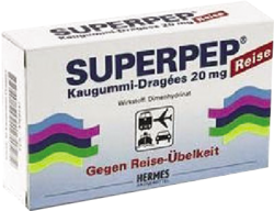 SUPERPEP Reise Kaugummi Dragees 20 mg