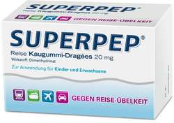SUPERPEP Reise Kaugummi Dragees 20 mg