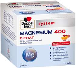 DOPPELHERZ Magnesium 400 Citrat system Granulat