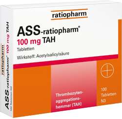 ASS-ratiopharm 100 mg TAH Tabletten