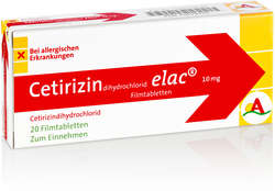 CETIRIZINDIHYDROCHLORID elac 10 mg Filmtabletten