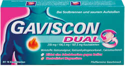 GAVISCON Dual 250mg/106,5mg/187,5mg Kautabletten