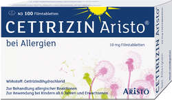 CETIRIZIN Aristo bei Allergien 10 mg Filmtabletten