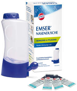 EMSER Nasendusche mit 4 Btl.Nasenspülsalz