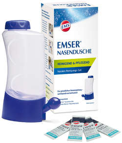 EMSER Nasendusche mit 4 Btl.Nasenspülsalz