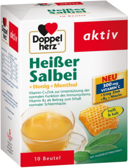 DOPPELHERZ heißer Salbei+Honig+Menthol Granulat