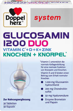 DOPPELHERZ Glucosamin 1200 Duo system Kombipackung
