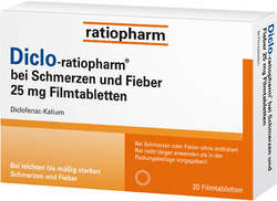 DICLO-RATIOPHARM bei Schmerzen u.Fieber 25 mg FTA