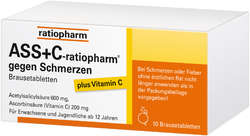ASS + C-ratiopharm gegen Schmerzen Brausetabletten