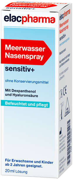 ELACPHARMA Meerwasser Nasenspray sensitiv+