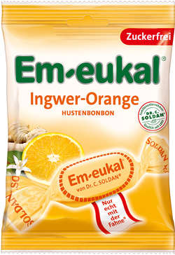 EM-EUKAL Bonbons Ingwer Orange zuckerfrei