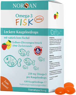 NORSAN Omega-3 FISK Jelly f.Kinder Drag.Vorratspa.