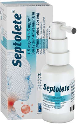 SEPTOLETE 1,5mg/ml + 5mg/ml Spr.z.Anw.i.d.Mundhö.