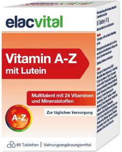ELACVITAL Vitamin A-Z mit Lutein Filmtabletten