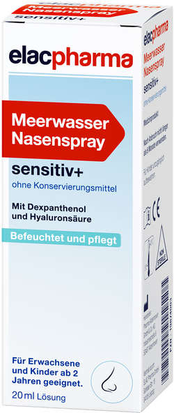 ELACPHARMA Meerwasser Nasenspray sensitiv+