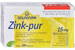 GESUNDFORM Zink Pur Kapseln