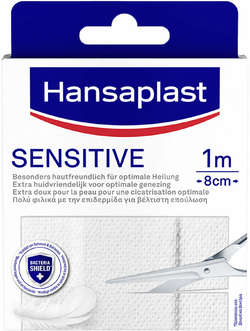 HANSAPLAST Sensitive Pflast.hypoallergen 8 cmx1 m