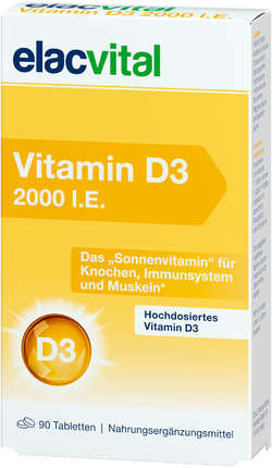 ELACVITAL Vitamin D3 2000 I.E. Filmtabletten