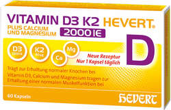 VITAMIN D3 K2 Hevert+Calcium u.Magnes.2000 IE Kps.