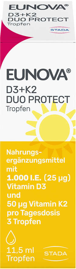 EUNOVA DuoProtect D3+K2 1000 I.E./50 µg Tropfen