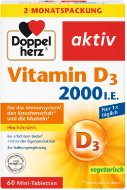 DOPPELHERZ Vitamin D3 2000 I.E. vegan system Tabl.